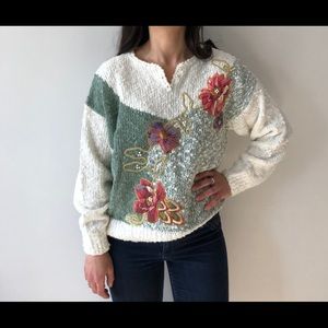 Vintage floral sweater